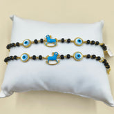 Evil Eye Swing Horse Nazariya a Pair 3.68 Grams, 18KT Gold